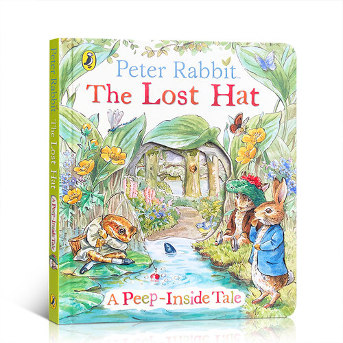 英文原版 Peter Rabbit: The Lost Hat A Peep-Inside Tale洞洞书彼得兔:丢失的帽子 比得兔儿童英语启蒙绘本纸板书 进口正版书