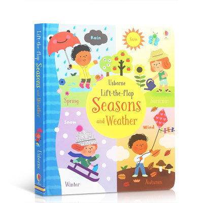 Usborne季节天气主题纸板翻翻书Lift-the-Flap Seasons and Weather 英文原版儿童启蒙科普读物科学知识英语绘本3-6岁尤斯伯恩