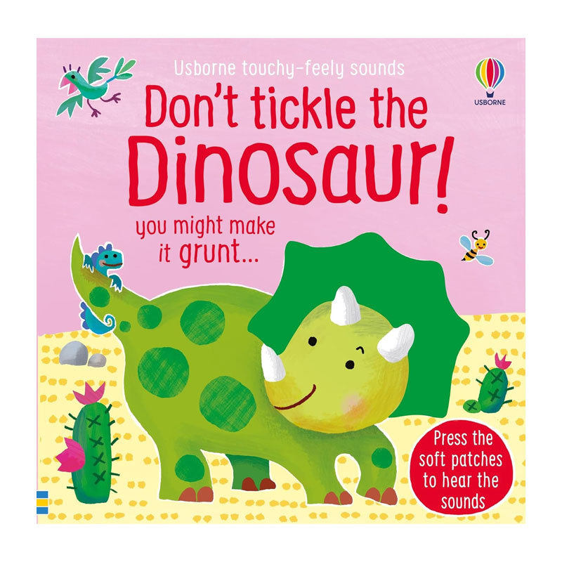 预售英文原版Don't Tickle the Dinosaur别给恐龙挠痒痒尤斯伯恩触摸发声书互动发声 动物声音 互动触摸纸板发声书2-6岁