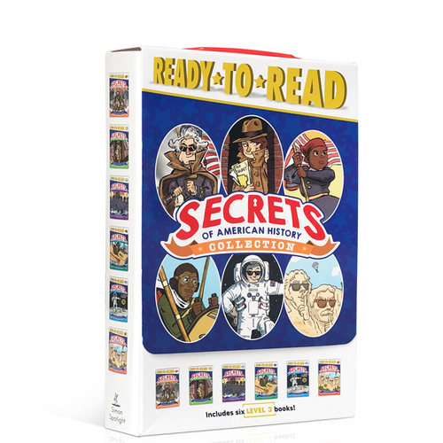 英文原版历史科普绘本Ready-to-Read准备阅读系列：Secrets of American History Collection 6册盒装  儿童启蒙插画故事书籍