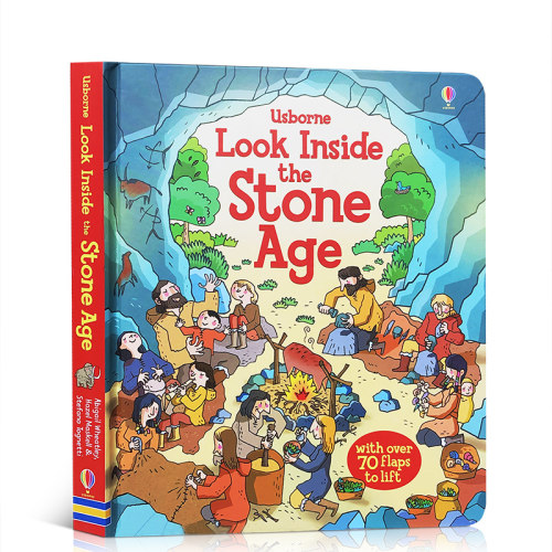 Usborne出品Look Inside the Stone Age 走进石器时代 儿童启蒙认知英语绘本 英国尤斯伯恩 石器时代科普读物英文原版进口图书
