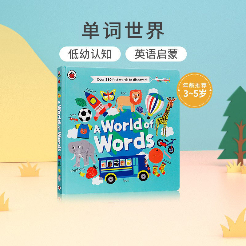 ladybird出版3-5岁低幼儿童英语单词词汇启蒙绘本 亲子互动共读早教书