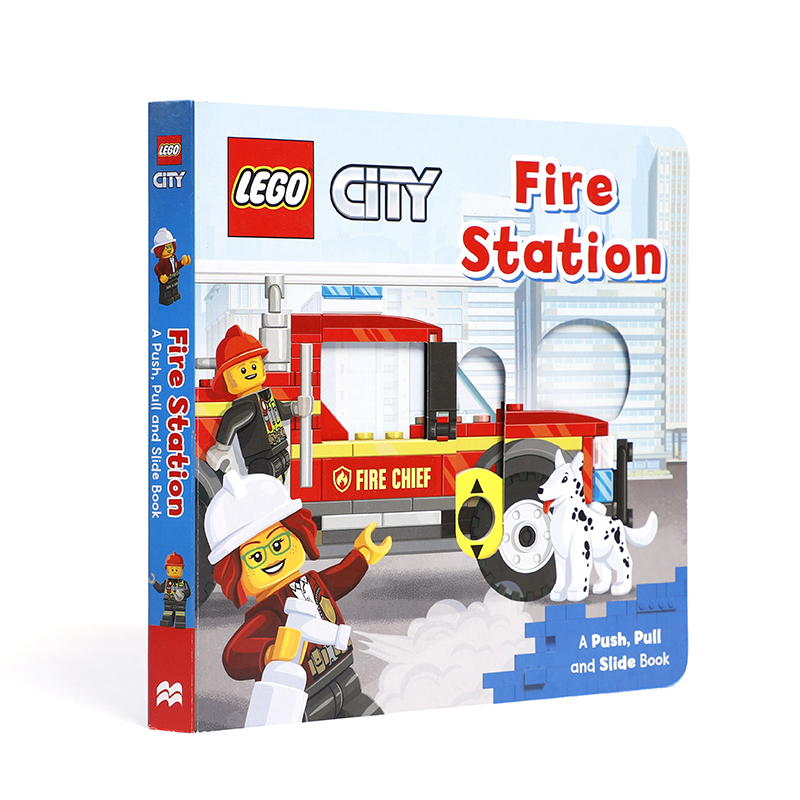 英文原版Lego Fire Station乐高消防站操作书生活系列推拉活动玩具书儿童低幼启蒙撕不烂纸板书 机关书 firefighter 书籍/杂志/报纸 儿童读物原版书 原图主图