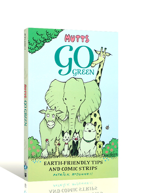 英文原版 Mutts Go Green 狗狗们的绿色行动  Mutts系列儿童环保故事漫画 培养孩子环保意识纽约时报畅销书作家Patrick McDonnell