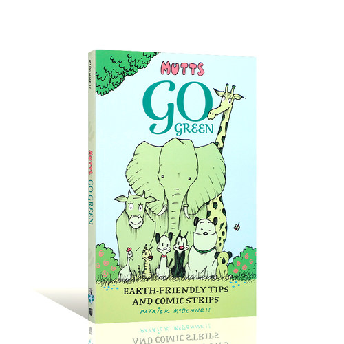 英文原版 Mutts Go Green 狗狗们的绿色行动  Mutts系列儿童环保故事漫画 培养孩子环保意识纽约时报畅销书作家Patrick McDonnell