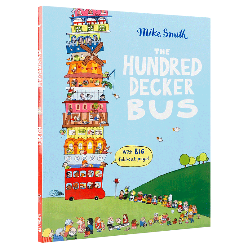 英文原版绘本The Hundred Decker Bus 百部巴士层层叠 开发想像力锻炼观察力脑力 低幼儿童启蒙早教书 亲子交通工具认知读物