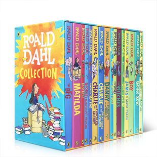 Roald Dahl女巫好心眼儿圆梦巨人了不起 全套16册罗尔德·达尔系列书英文原版 新版 狐狸爸爸查理和巧克力工厂魔法手指作品典藏