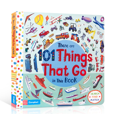 There Are 101 Things That Go In This Book 这本书里有101件事 交通工具认知英文原版 儿童启蒙早教纸板书