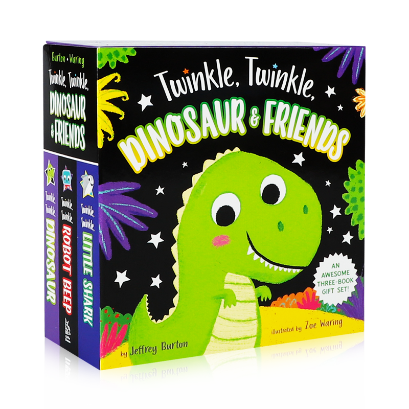 闪烁,闪烁,恐龙和朋友们3册盒装The Twinkle, Twinkle, Dinosaur & Friends Collection英文原版儿童英语启蒙绘本亲子睡前故事书