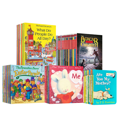 150元10本英文原版绘本Richard Scarry斯凯瑞金色童书/毛毛兔情绪绘本/Berenstain Bears贝贝熊故事书/棚车少年