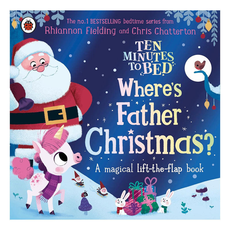 英文原版Ten Minutes to Bed: Where's Father Christmas?睡前十分钟 圣诞老人在哪里翻翻机关互动冒险纸板书2-6岁
