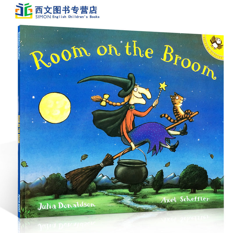 送音频英文原版女巫扫帚排排坐Room on the Broom绘本美国企鹅兰登出版社Julia Donaldson名家作品儿童原版童书平装趣味故事书 书籍/杂志/报纸 儿童读物原版书 原图主图