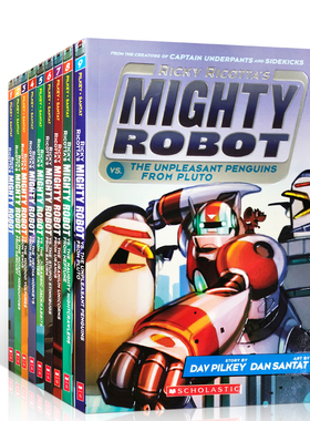Scholastic 威猛机器人【9册】英文原版书Ricky Ricottas Mighty Robot / RICOTTA'S 儿童全彩动漫章节桥梁书 课后英语阅读4-8岁