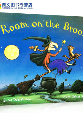 送音频女巫扫帚排排坐英文绘本美国Room on the Broom聪明豆经典图书企鹅兰登出版Julia Donaldson名家作品启蒙儿童图画故事书