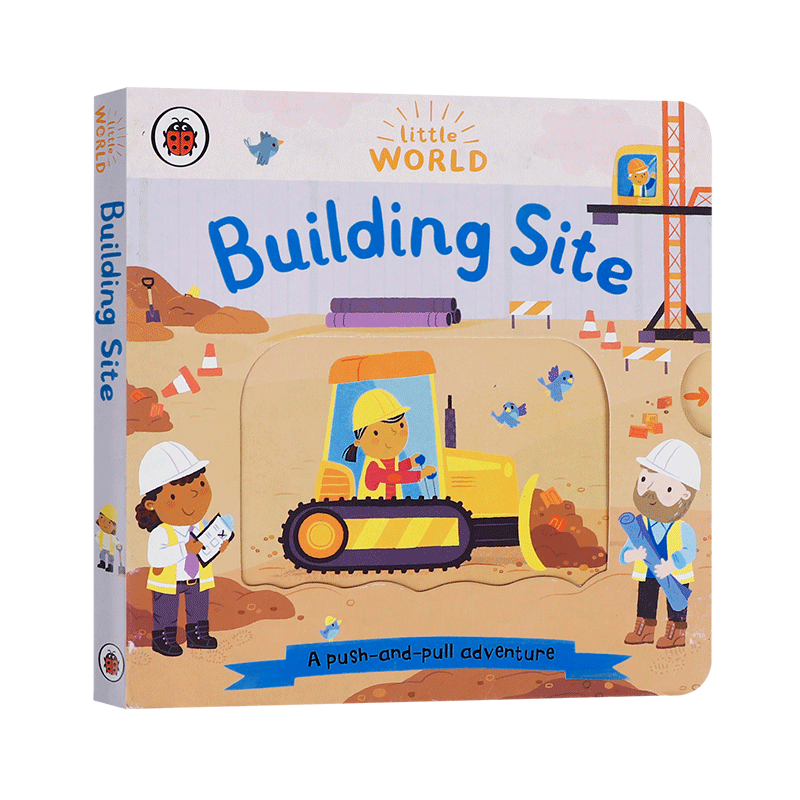 英文原版推拉书Little World: Building Site建筑工地Ladybird城市月球At The Airport机场购物森林On The Train火车To The Moon