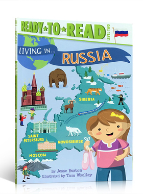 英文原版 Level 2 Ready-to-Read 儿童阅读系列 Living in Russia 生活在俄罗斯 儿童课外阅读绘本故事书 了解民俗文化