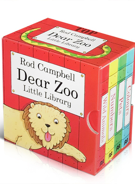 英文原版 Dear Zoo Little Library 手掌书 4册 低幼儿童启蒙亲子教育阅读正版进口英语纸板书绘本图画故事书 亲爱的动物园