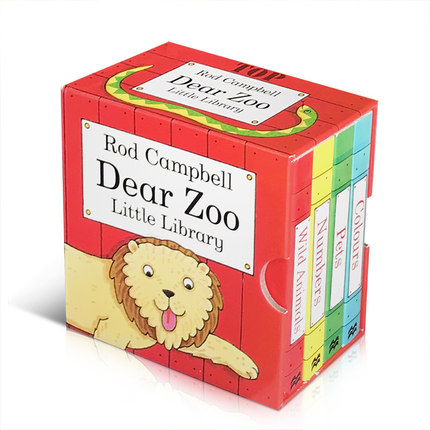 英文原版 Dear Zoo Little Library 手掌书 4册 低幼儿童启蒙亲子教育阅读正版进口英语纸板书绘本图画故事书 亲爱的动物园