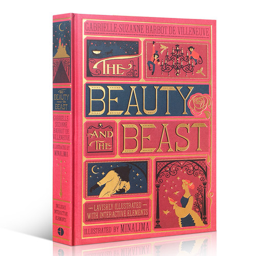 进口英文原版 The Beauty and the Beast3D立体弹出手工书 美女与野兽 经典童话故事精装书全彩复刻插图版 提高英语阅读能力