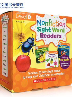 英文原版绘本 入门关键词书 Nonfiction Sight Word Readers Level D 25册全套 自然拼读 学乐出品