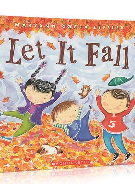 英文原版 Let It Fall的色彩艺术平装绘本 启蒙3-4-5-6岁儿童英语阅读单词汇 图画精美色彩绚丽Cartwheel Books出版