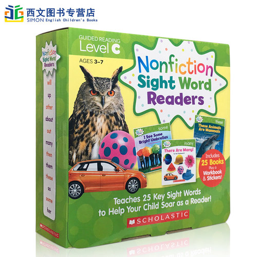 英文原版绘本 入门关键词书 Nonfiction Sight Word Readers Level C 25册全套 自然拼读初级盒装 学乐出品