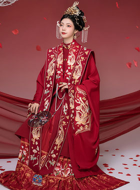 原创花嫁明制合领汉服婚嫁套装