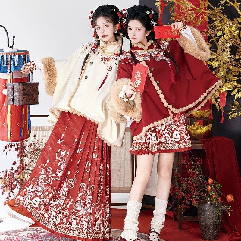 2026新款冬季短袄加绒拜年服套装