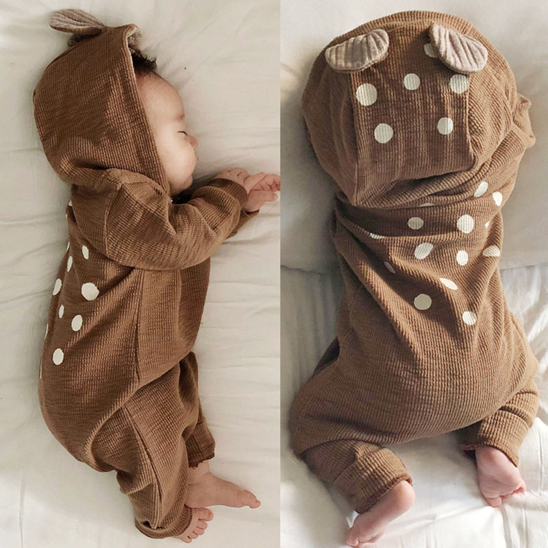 婴儿连体衣春秋外套爬行服长袖款