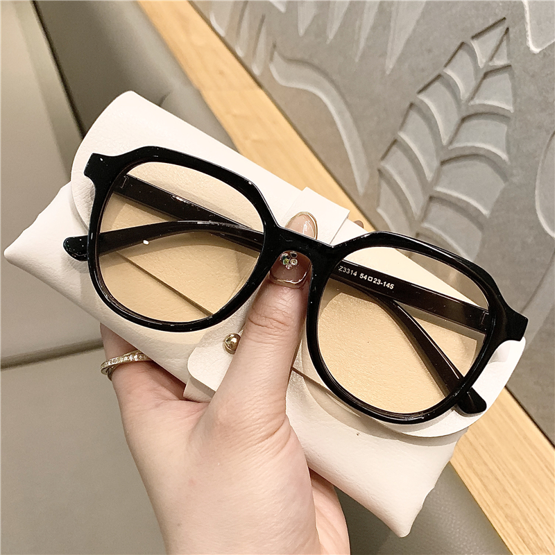 凹造型韩版ins街拍时尚茶色墨镜女百搭款显脸小偏光太阳眼镜方形