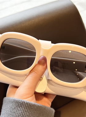 许大晴同款复古港风法式奶白色墨镜