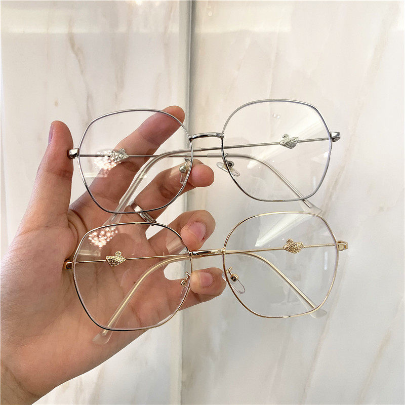 网红同款小天鹅眼镜框女多边形复古素颜超轻平光镜防蓝光近视眼镜