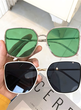 2020新款个性复古大框女绿色墨镜