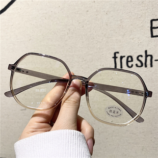 复古学院百搭防蓝光眼镜女可配近视大框显瘦文艺镜架男平光镜潮