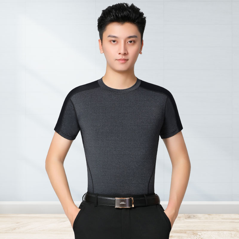 丹宝罗男士摩登舞练功服夏短袖高级拉丁舞练习服吉特巴舞蹈服新款
