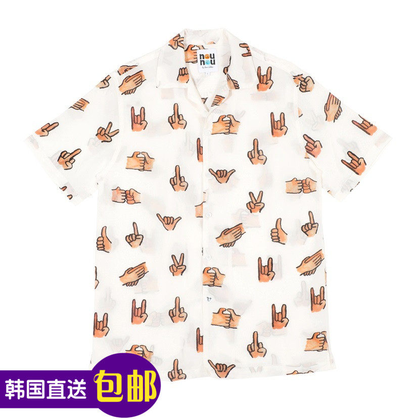 the republic of korea quality goods Chaopai Stereo Vinyls men and women NOUNOU Gesture ALOHA Hawaiian shirtsin the Men's clothing, Shirt  category - from Buy2taobao.com to provide professional Taobao agent buy service