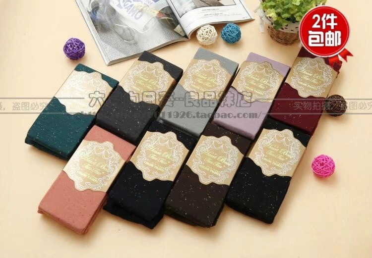 包邮日本tsutsu纯棉秋季袜子修身彩点女士抗起球连裤袜高弹打底袜