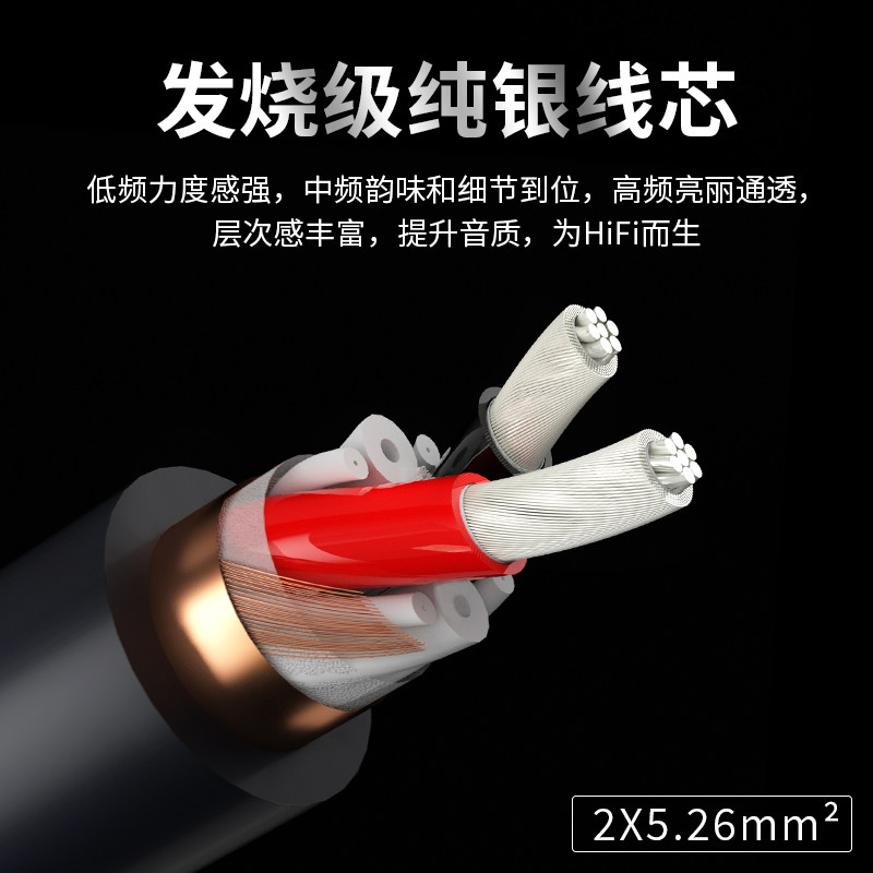 真正纯银喇叭线 发烧级音响音箱线主音箱线DIY喇叭5.26平方散线图片