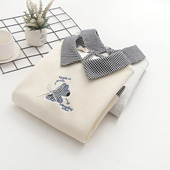 韩版 小个子上衣 卫衣女秋季 文艺清新学院风格 子领刺绣翻领小狗长袖