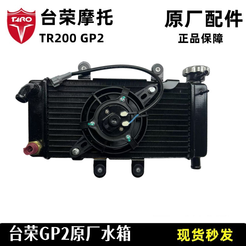 台荣摩托车散热器TR200 GP-2水箱原装风扇传感器总成排气降温水箱