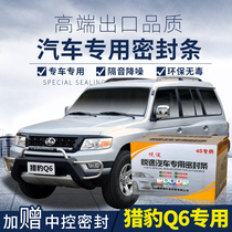 Seal strip of cheetah Q6 special vehicle door is equipped with sound insulation strip, whole vehicle decoration is modified with dust-proof rubber strip