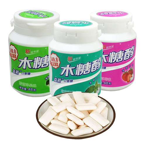 益箭冰凉48g瓶装木糖醇口香糖