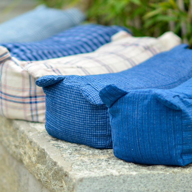 丹凤布艺b:手织布中式家居布艺老虎枕虎头枕荞麦枕头护颈枕