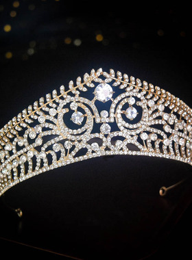 公主世家韩式新娘公主女王生日礼物锆石皇冠头饰婚纱摄影跟妆发饰