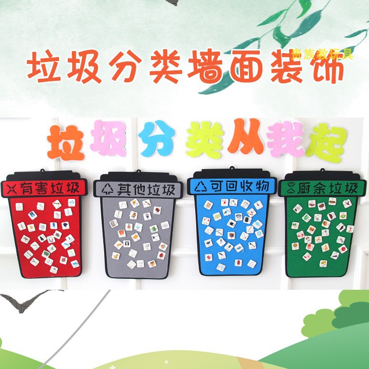 垃圾分类环创主题墙面装饰