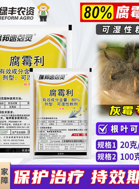 瑞邦速克灵80%腐霉利可湿性粉剂 西红柿番茄灰霉病杀菌剂正品农药