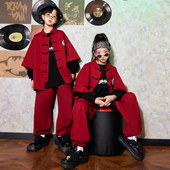 中国风儿童演出服男童武术服套装 女童运动会班服国潮街舞表演服装