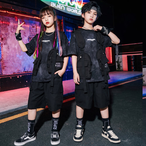 夏季儿童街舞演出服日常可穿