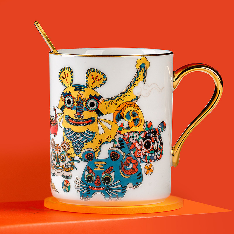 陶瓷杯创意个性可爱少女杯子简约咖啡杯水杯生日礼物景德镇茶杯男