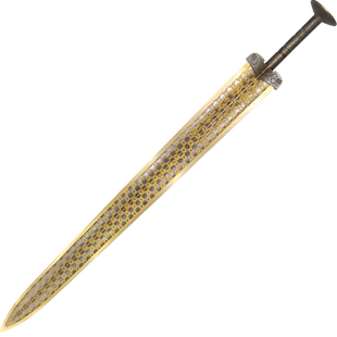 1:1还原越王勾践剑纯铜汉剑工艺品短剑宝剑金属武器工艺品未开刃